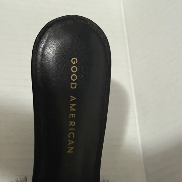 Good American Furry Sexy Wedge Heels Sz 8 - Picture 2 of 13